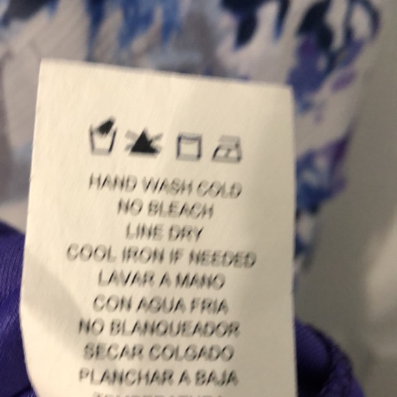 One piece purple floral dress by R and M Richards size 24 - Picture 6 of 6